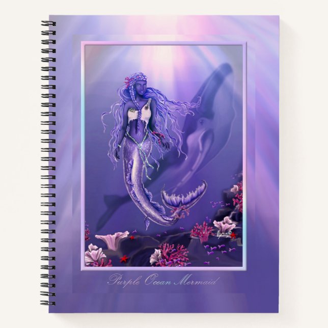 Purple Ocean Mermaid Notebook (Front)