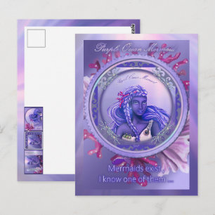 Purple Ocean Mermaid Postcard