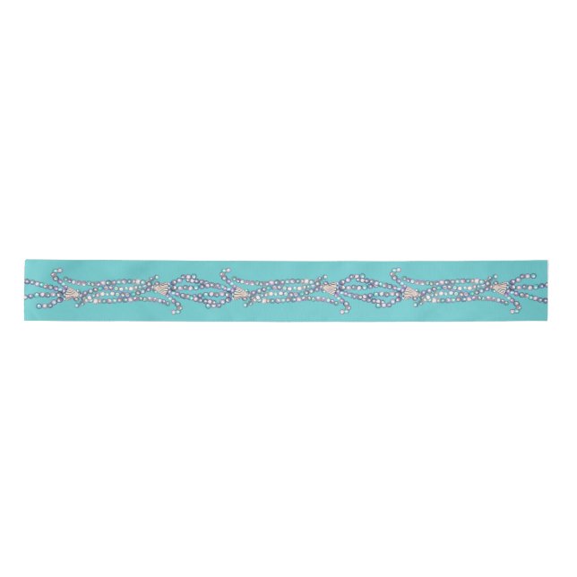 Purple Ocean Mermaid Satin Ribbon (Front)