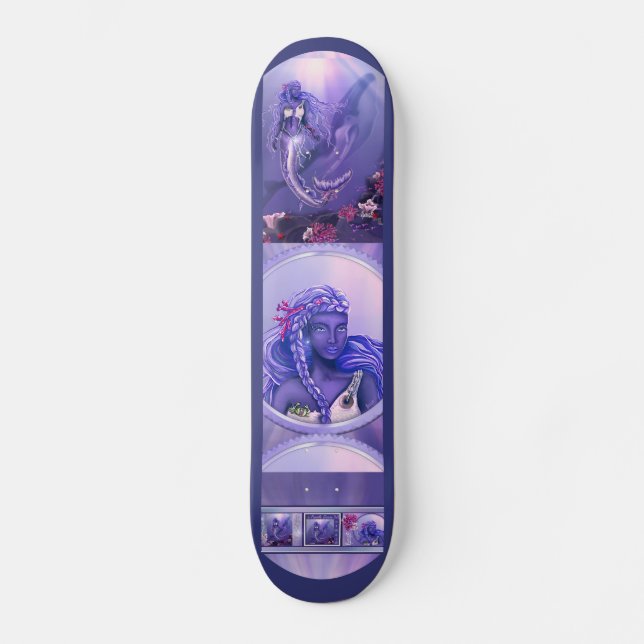 Purple Ocean Mermaid Skateboard (Front)