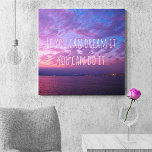 Purple Ocean Sunset Photo Dream It Do It Quote  Canvas Print<br><div class="desc">"If you can dream it, you can do it." Because anything is possible once you put your mind to it. Relax with this photography art canvas of a gorgeous, softly lit purple, pink, and blue sunset over the Pacific Ocean. Makes a great uplifting and inspirational gift! You can easily personalise...</div>