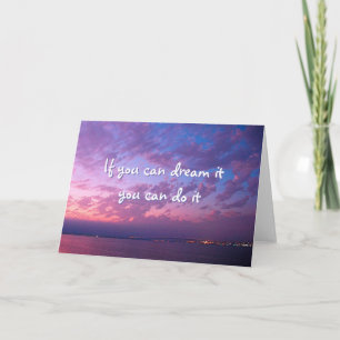 Purple ocean sunset photography dream it do it card