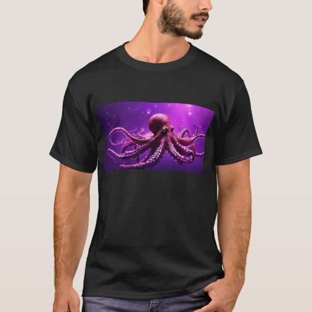 Purple octopus design  T-Shirt (Front)