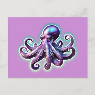 Purple Octopus Postcard