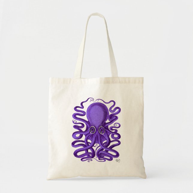 Purple Octopus Tote Bag (Front)