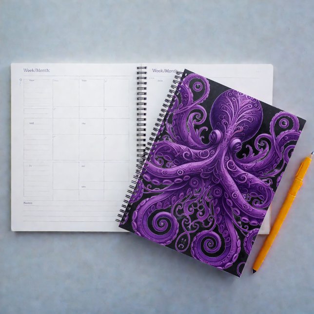Purple Octopus Victorian Steampunk Kraken  Planner (Creator Uploaded)