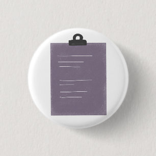 Purple Office Clipboard Checklist Note 3 Cm Round Badge