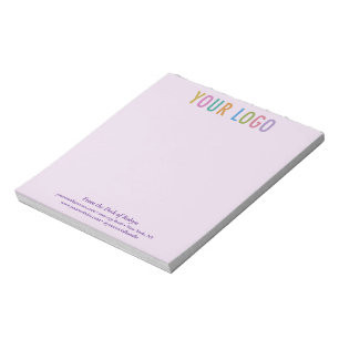 Purple Office Notepad Custom Business Company Logo