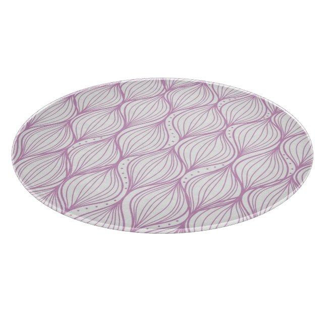 Purple ogee stripes pattern background cutting board (Corner)