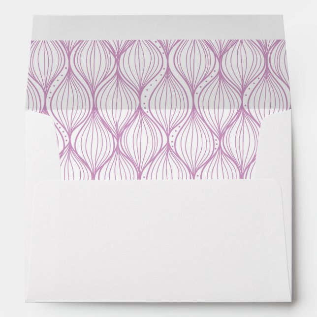 Purple ogee stripes pattern background envelopes (Back (Bottom))