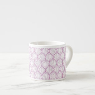 Purple ogee stripes pattern background espresso cup