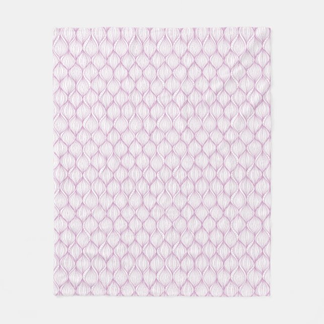 Purple ogee stripes pattern background fleece blanket (Front)