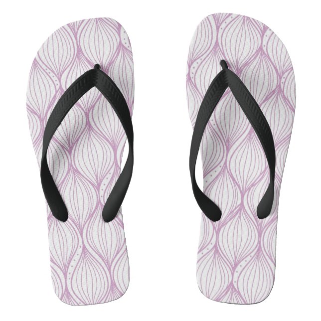 Purple ogee stripes pattern background jandals (Footbed)