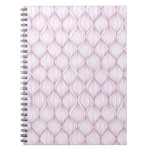 Purple ogee stripes pattern background spiral notebook