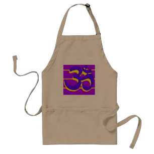 purple om apron