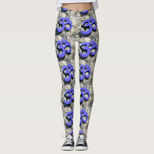 purple om grey leggings
