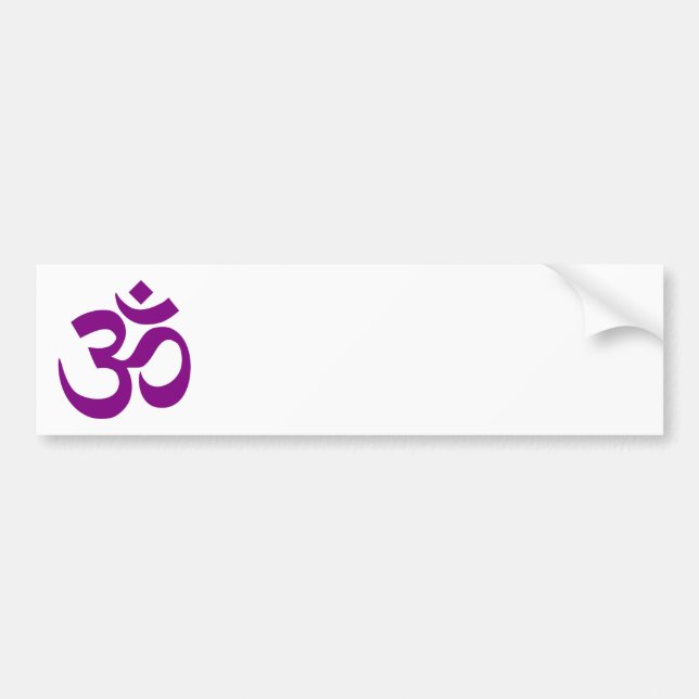 Purple Om Symbol Bumper Sticker (Front)