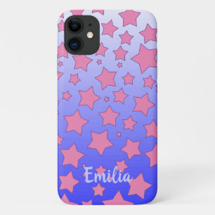 Purple Ombre and Pink Stars Case-Mate iPhone Case