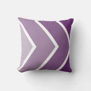 Purple Ombré Chevron Stripes Pattern Cushion