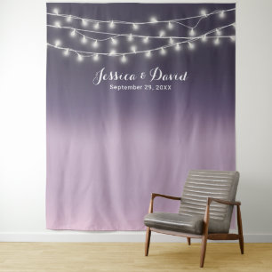 Purple Ombre Elegant Wedding Backdrops Tapestry