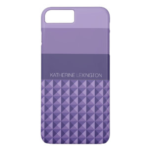 Purple Ombre Geometric Pattern with Stripes Case-Mate iPhone Case