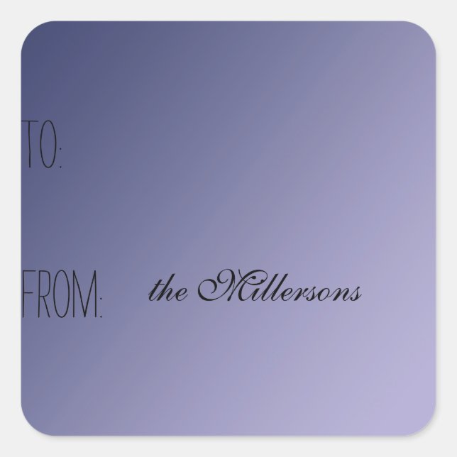 Purple Ombre Gift Tag (Front)