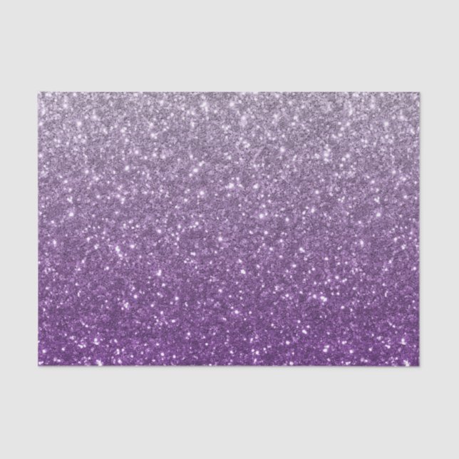 Purple Ombre Glitter Look Tissue Paper (Front)