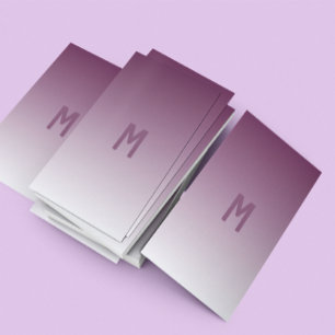 purple ombre - modern   business card