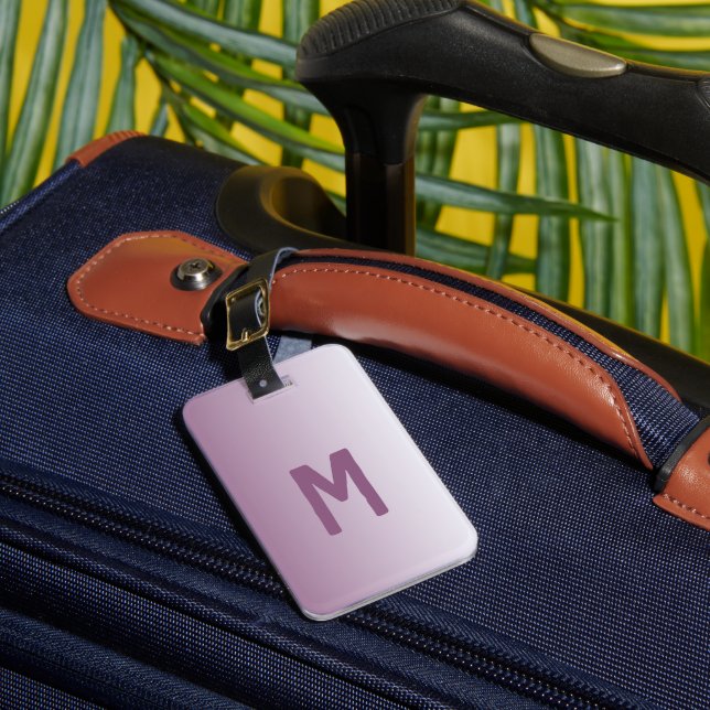 purple ombre - modern   luggage tag (Front Insitu 1)