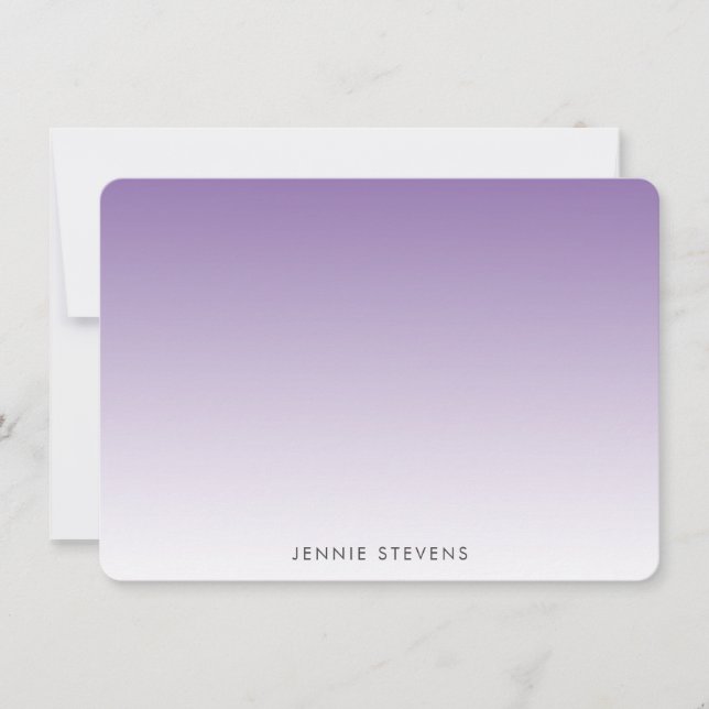 Purple  Ombre Personalised Card (Front)