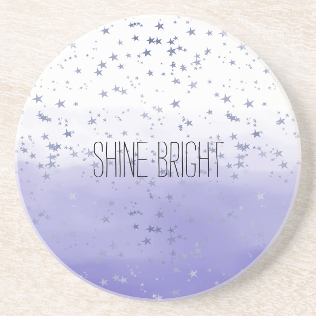 Purple Ombre Stars Coaster (Front)