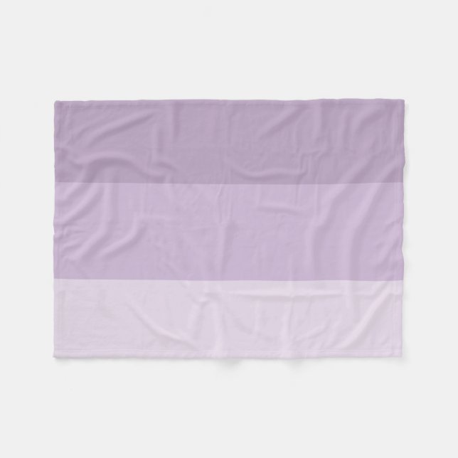 Purple Ombre Striped Fleece Blanket (Front (Horizontal))