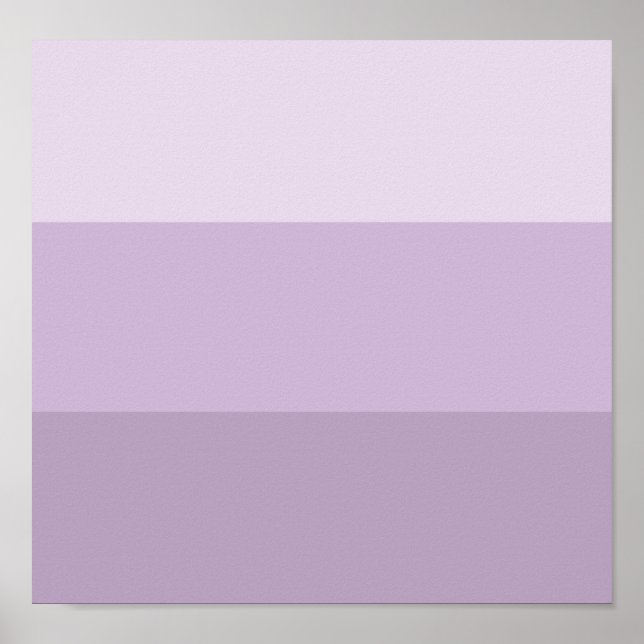 Purple Ombre Striped Poster (Front)