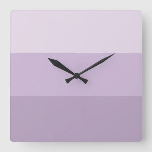 Purple Ombre Striped Square Wall Clock