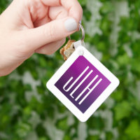 Purple Ombre & White Initials or other Text