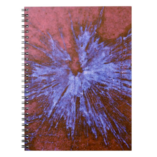 Purple on Red Paintball Notebook (Front)