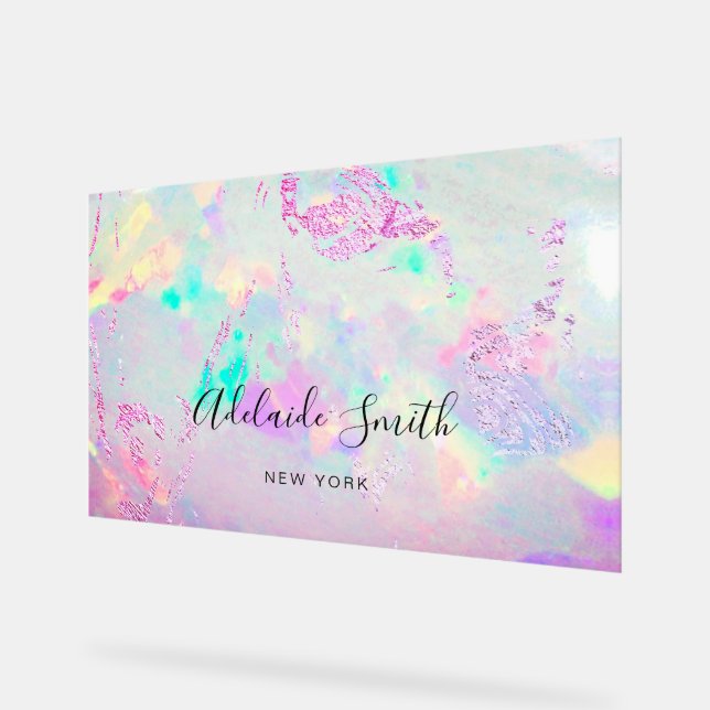 purple opal acrylic sign (Angle)