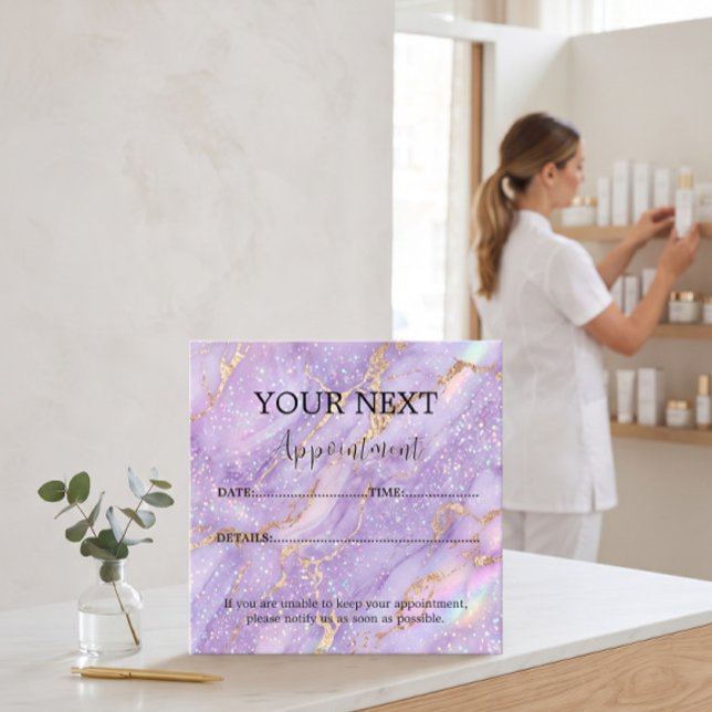 Purple Opal Appointment Reminder Card (Creator Uploaded)