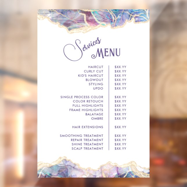 Purple Opal Design Services Menu (Sheet 2)