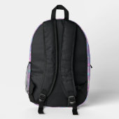 purple opal inspired texture printed backpack (Back)