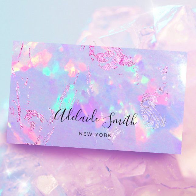 purple opal mineral stone photo business card (Creator Uploaded)