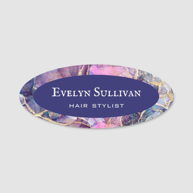 Purple Opal Name Tag (Front)