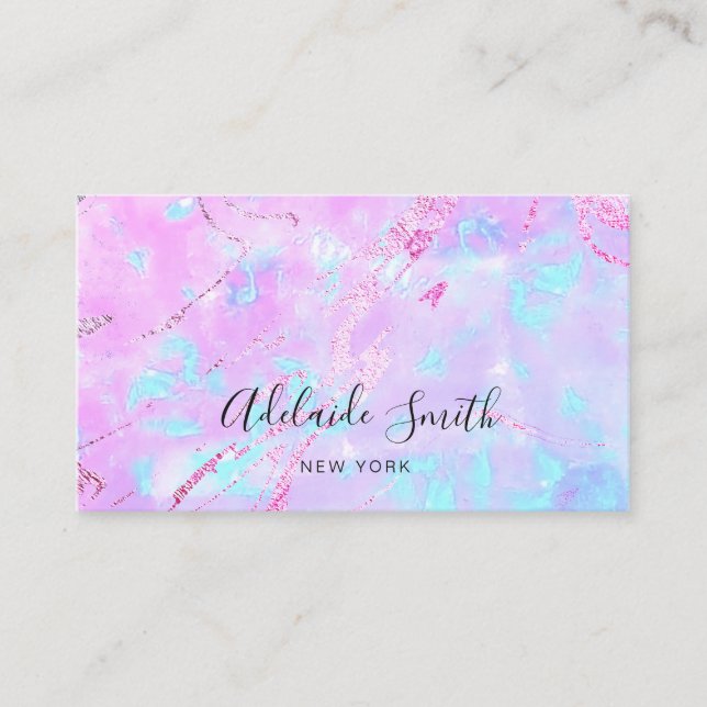 •purple opal stone business card (Front)