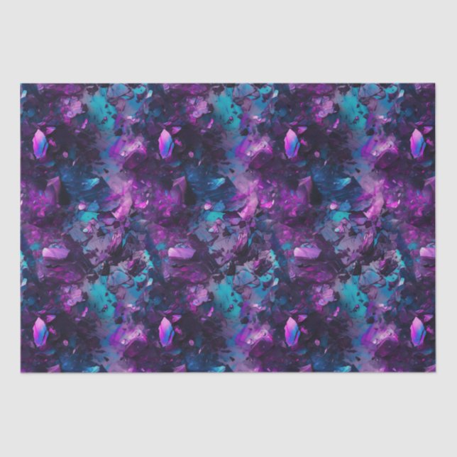 Purple Opal Water Tissue Paper Abstract Crystals (Front)