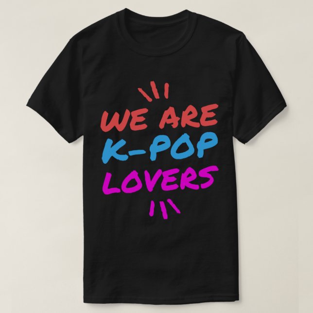 Purple Orange&amp_ Blue Cute K-Pop Lover  T-Shirt (Design Front)