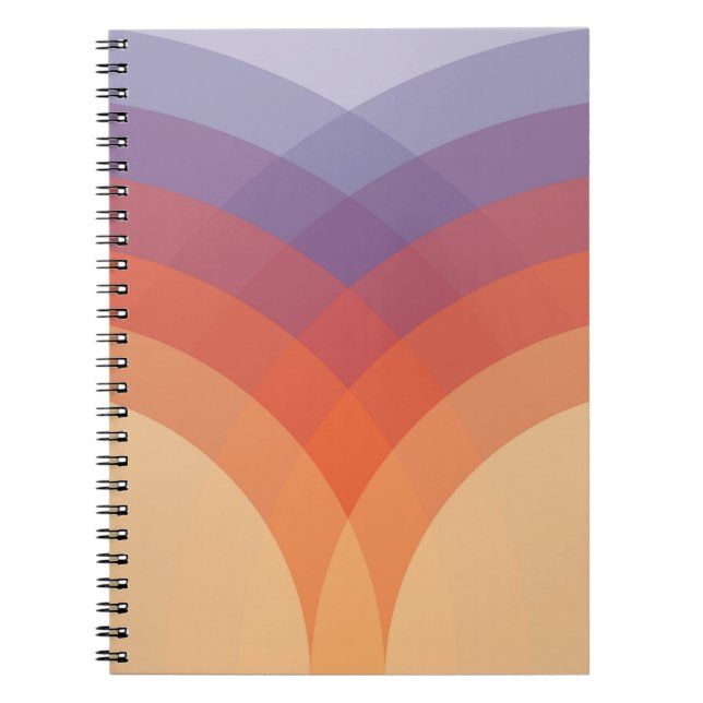 Purple, orange and blue colourful pastel arches notebook (Front)