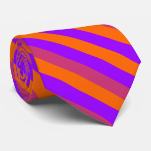 Purple, Orange and Pink Stripes Tie