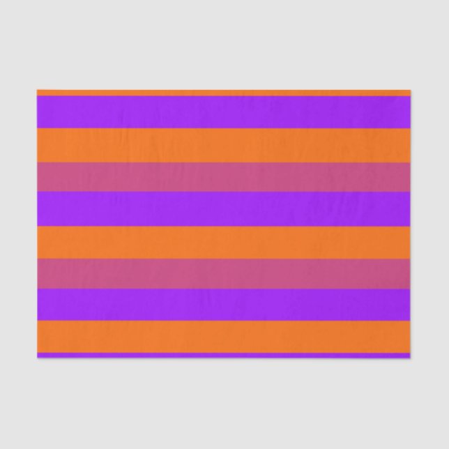 Purple, Orange and Pink  Stripes Tissue Paper (Front)
