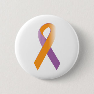 Purple & Orange Awareness Ribbon 6 Cm Round Badge