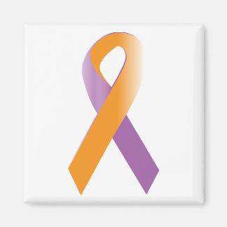 Purple & Orange Awareness Ribbon Magnet